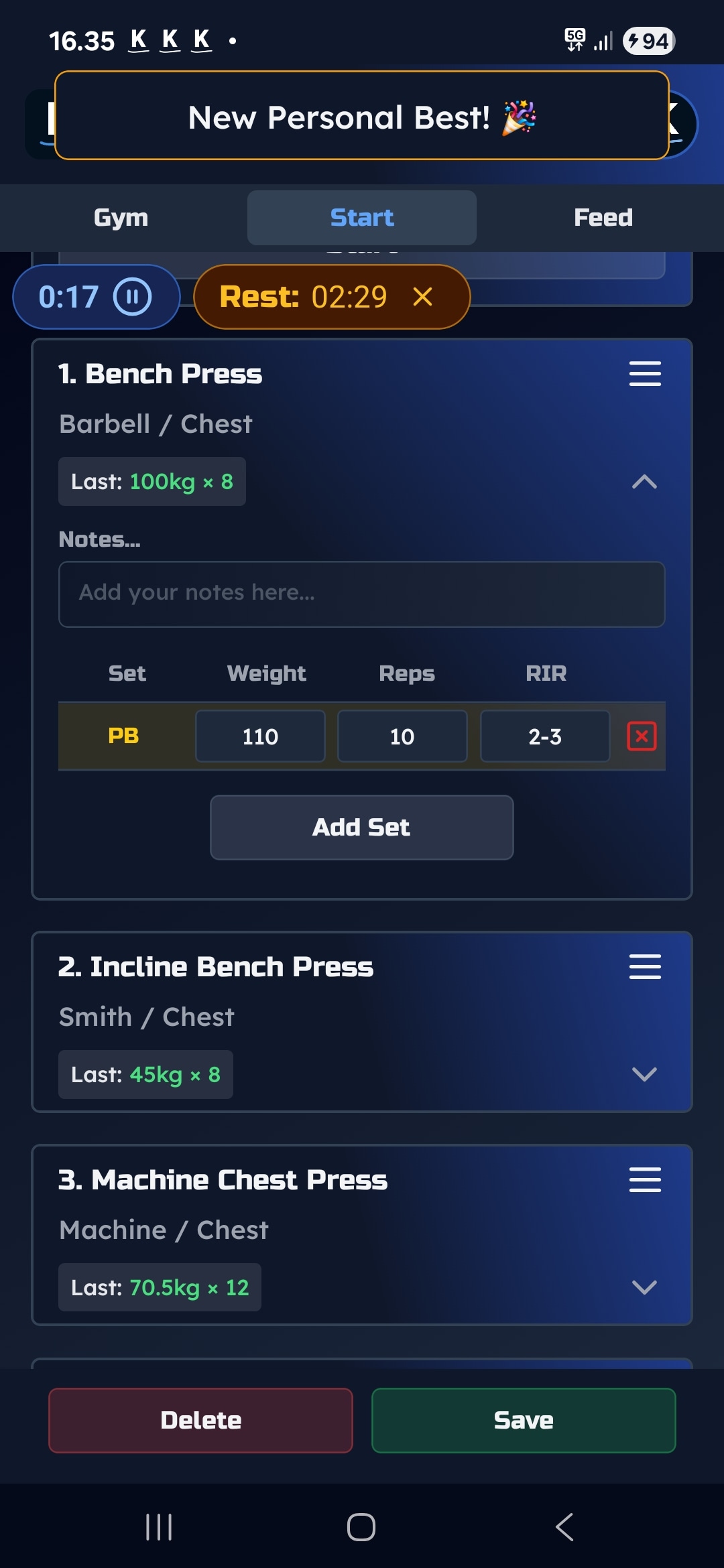 Live Gym Session
