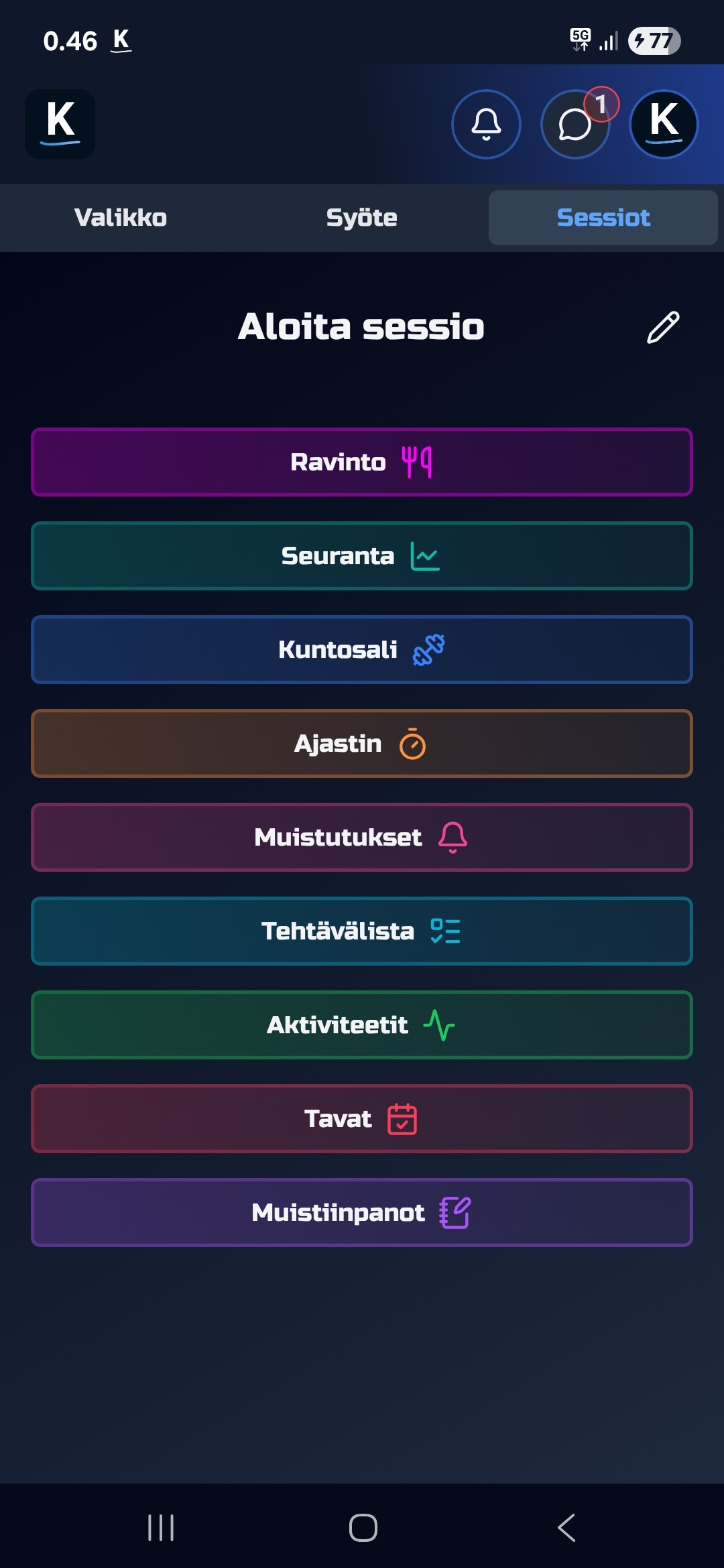 Aktiviteettityypit