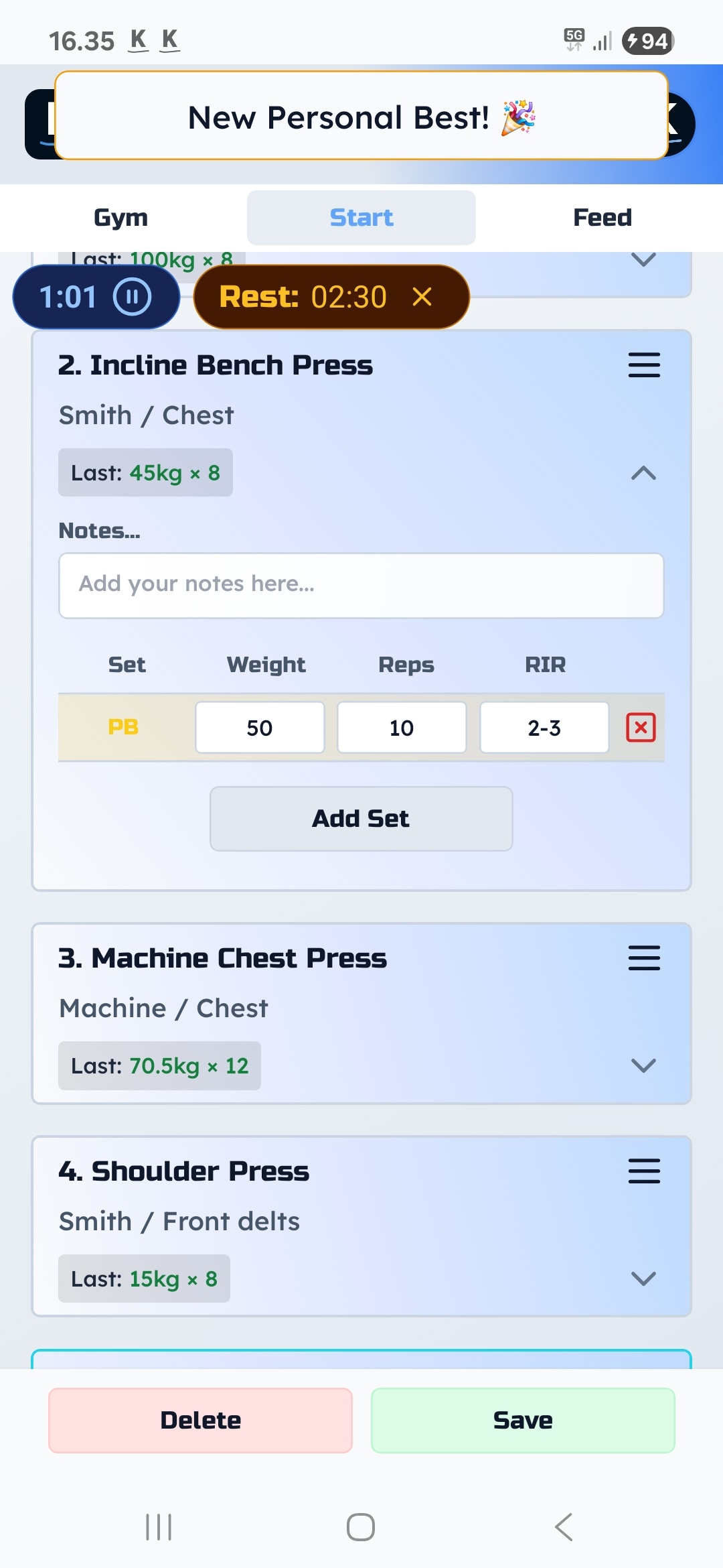 Live Gym Session