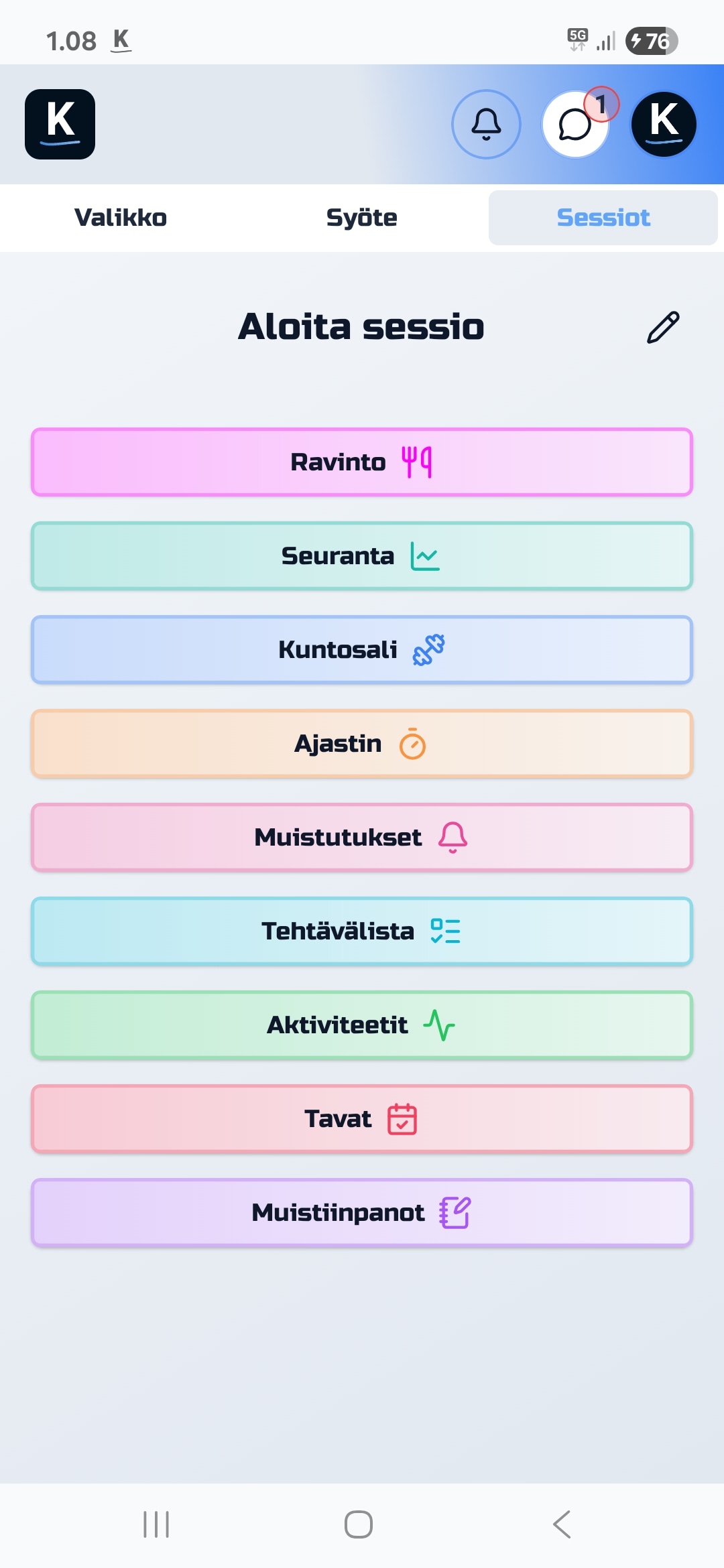 Aktiviteettityypit