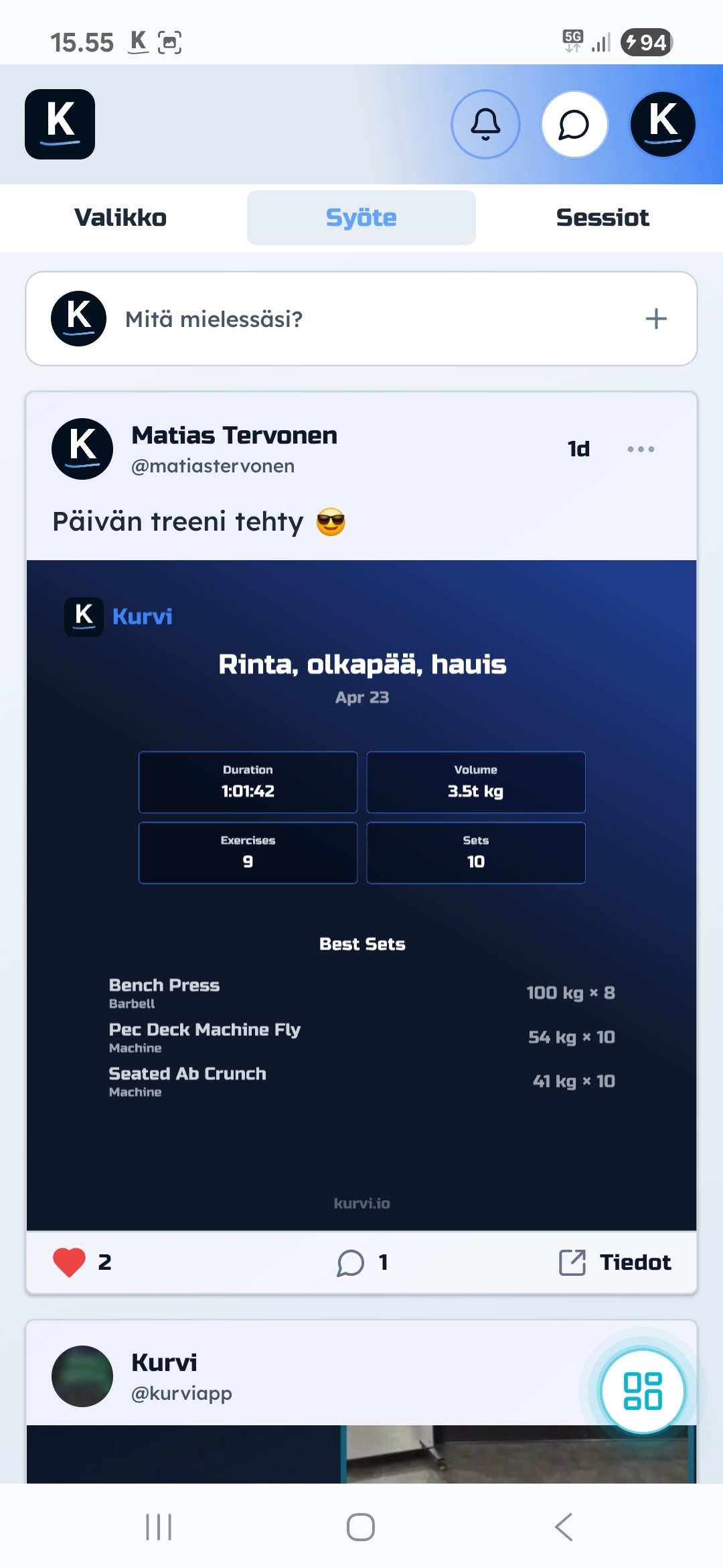 Sosiaalinen syöte